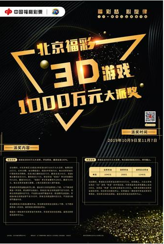 北京福彩3d游戏1000万元大派奖活动