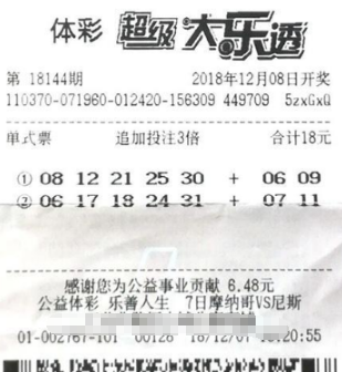 山东老彩民18元揽大乐透3357万 奖号是照打旧票