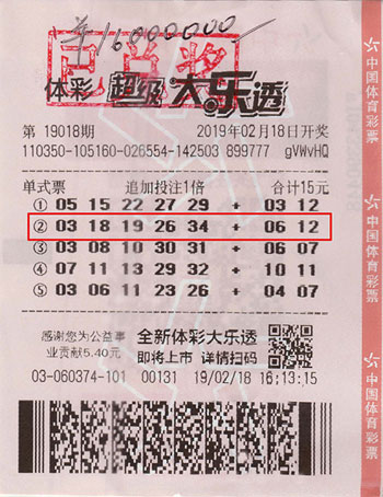 福建莆田购彩者买彩20年 领走大乐透大奖1600万