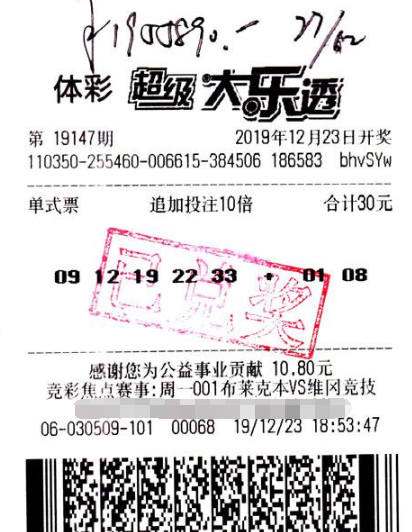 福建男子10倍守号擒大乐透195万 老彩民中98万隔半月领