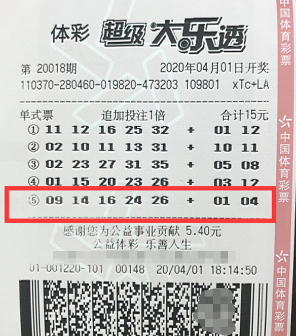 山东彩民随心投注大乐透 惊喜中奖28万