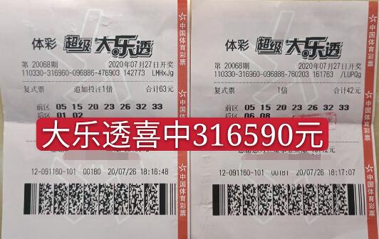 31万元！浙江夫妻双双领大乐透奖金！
