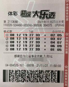吉林男子守号3年中大乐透1009万 奖金和家人共同分享