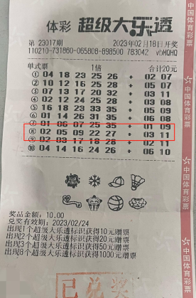 辽宁大连购彩者“1票10注”命中大乐透二等奖！