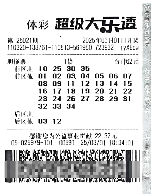 江苏苏州购彩者中得大乐透1009万