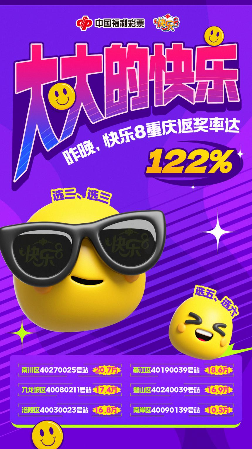 快乐8 重庆多地“快乐8”大奖齐开花