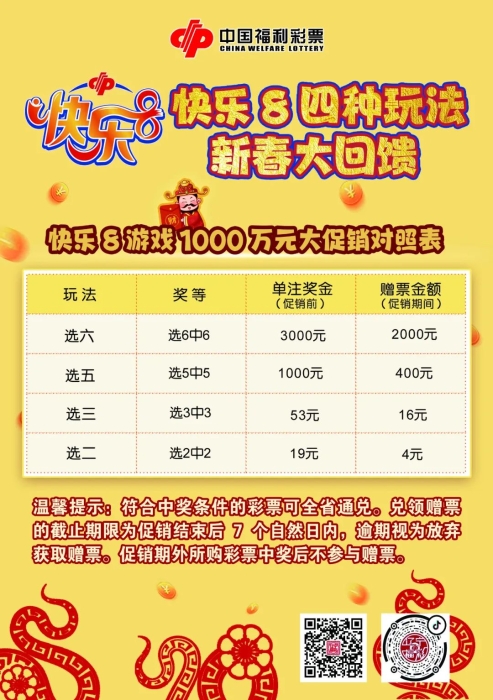 快乐8加奖活动