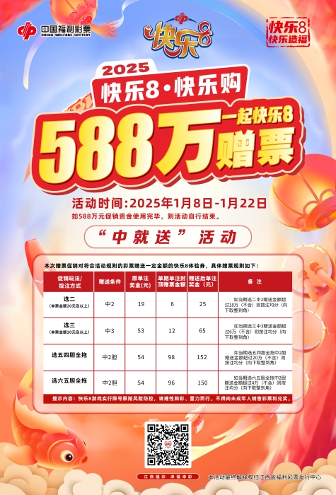 快乐8游戏588万元赠票活动欢乐来袭