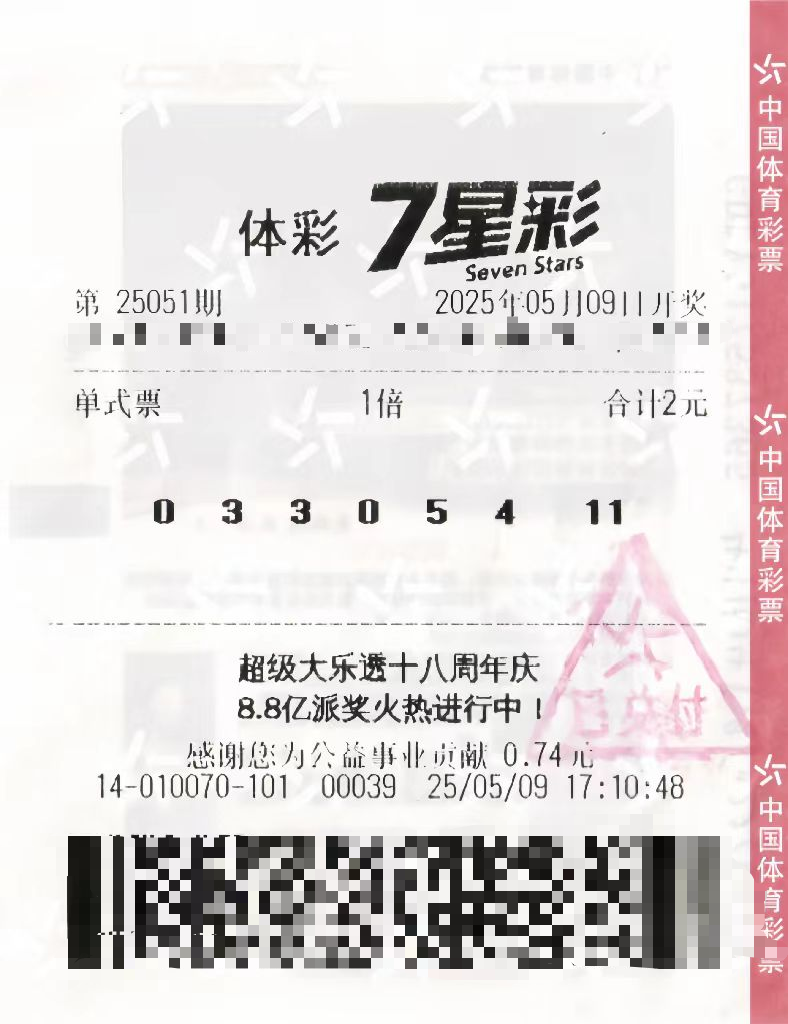 7星彩中奖故事