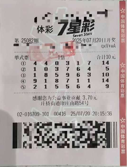 7星彩中奖故事