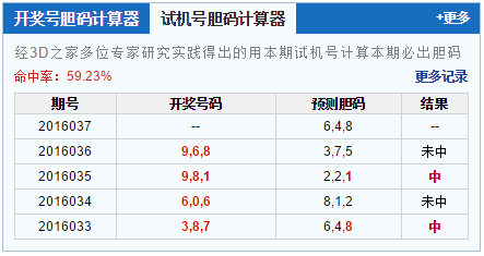 3d试机号计算器