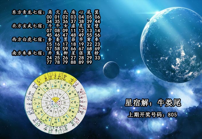 3d开奖号码与星宿关系图表
