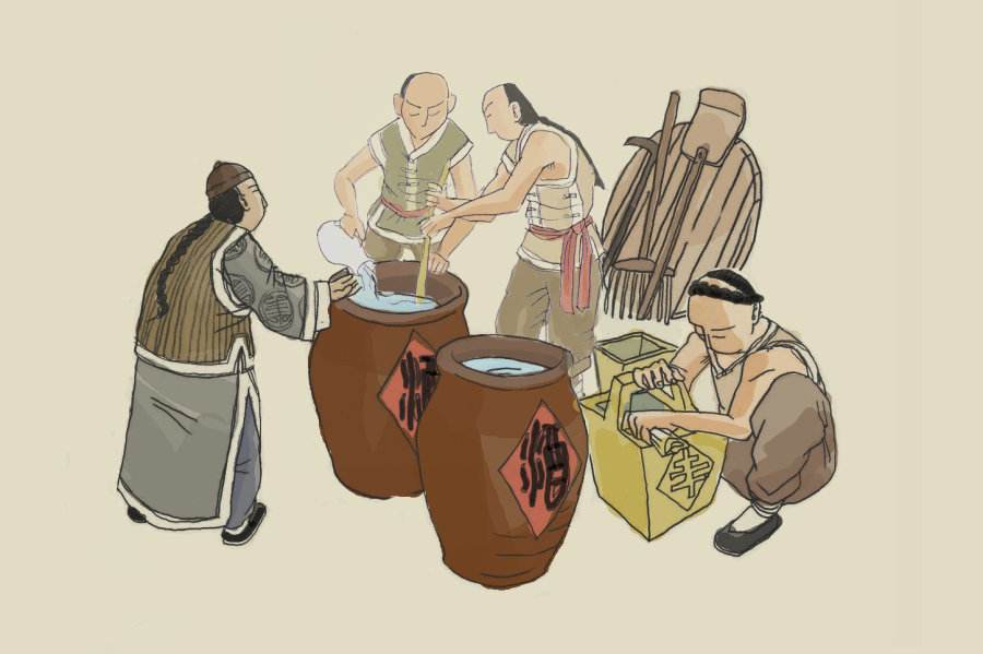 三里路，把酒运，车轱辘，压出印
