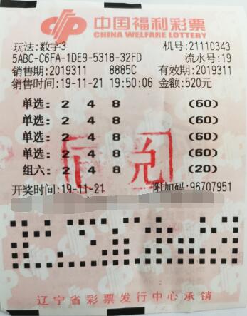 辽宁盘锦幸运彩民购买3d喜中25万多元大奖