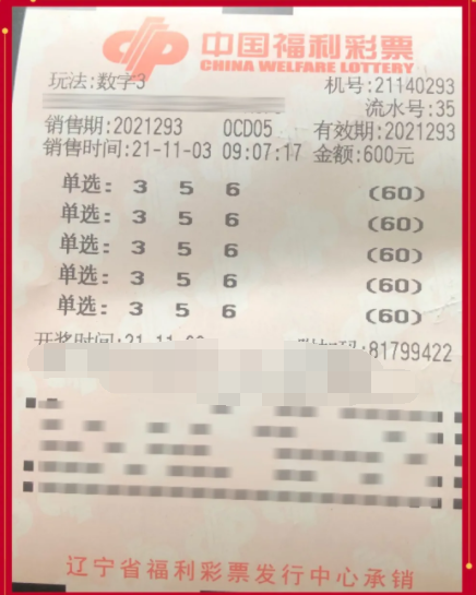 辽宁葫芦岛彩友喜获3d大奖60余万元