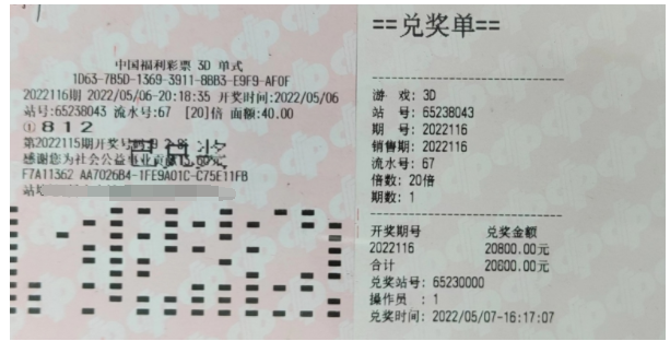 新疆昌吉彩民知足常乐 喜获3d奖金2.08万元