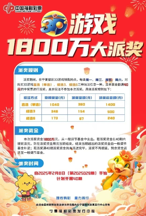 3d加奖活动