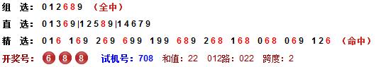 天机居士预测福彩3D第2014231期：跨度推荐：5、7、9