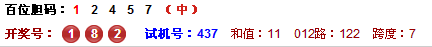 第2014320期小孔明百位胆码推荐命中