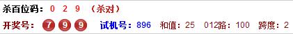3d第2015048期金手指百位杀号：149