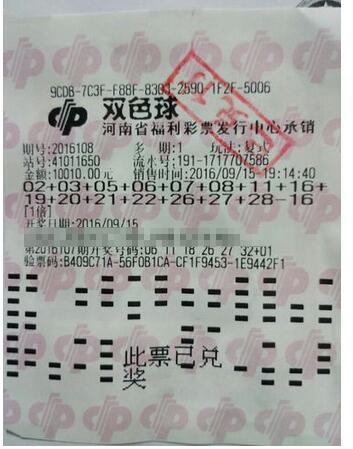双色球第2016108期复式投注票样 双色球第2016108期复式投注票样