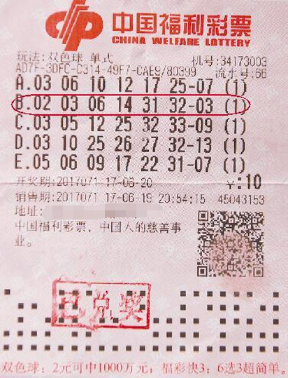 早晨醒来核对双色球发现中1000万 疑惑仍在梦中