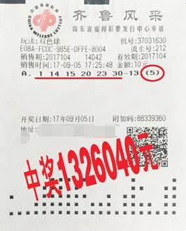 彩民捡漏捡到5倍双色球大奖 却遗憾错失2500万！
