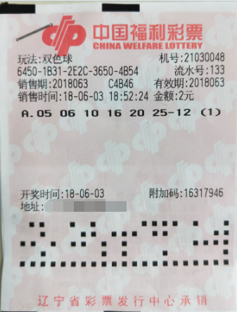 辽宁鞍山幸运彩民喜中双色球一等奖529万