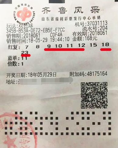 他猜到了双色球四连号的开始 却没猜中蓝球的结局