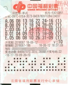 云南昆明90后小伙10元单式票领取双色球头奖