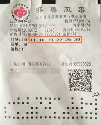 山东威海彩民机选小复式 轻松拿下双色球二等奖