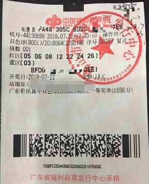 销售员的一句话 让广东佛山彩民中得双色球大奖