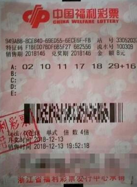 浙江双色球幸运彩民手抖多付8元钱 成就2558万