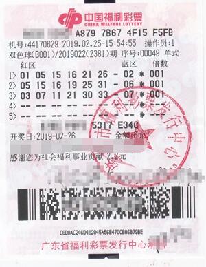 广东肇庆千万大奖旺站再爆550万双色球一等奖