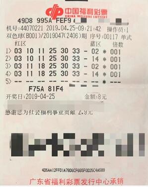 广东彩民8元中得双色球1007万 奖金计划用于修路建房