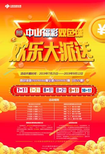广东中山“双色球欢乐大派送”活动7月25日开启