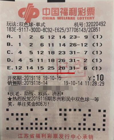 守号13年！江苏无锡老彩民终获双色球15万大奖