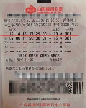 小善举造大幸运 广东云浮彩民中双色球二等奖49万