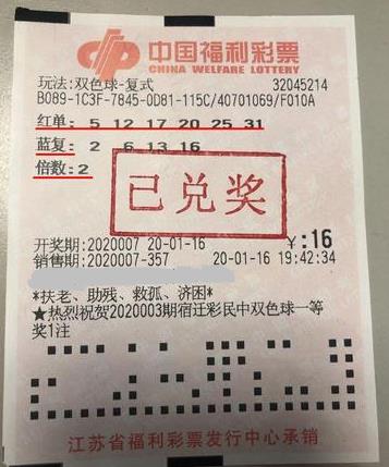 8注二等奖 江苏常州市民获双色球大奖52.4万