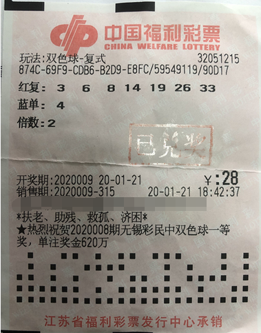 江苏彩民开市后第一天把双色球15.8万带回家