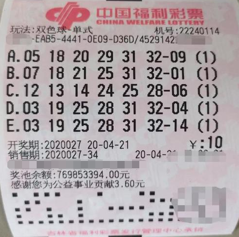吉林延边州20年资深老彩民斩获双色球千万大奖