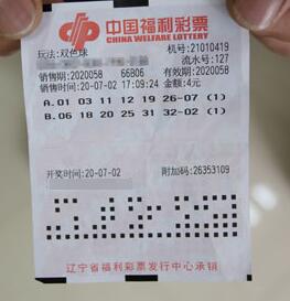4元机选2注收获双色球头奖 辽宁彩友喜中556万