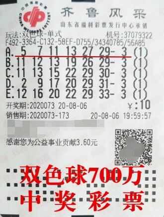 危险！山东大哥差点错过双色球700万大奖！