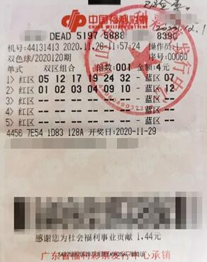 广东幸运彩民一年仅购彩两三次 竟中双色球615万大奖！