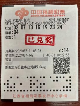 一球定乾坤 江西彩民精准“投蓝”中双色球653万元大奖