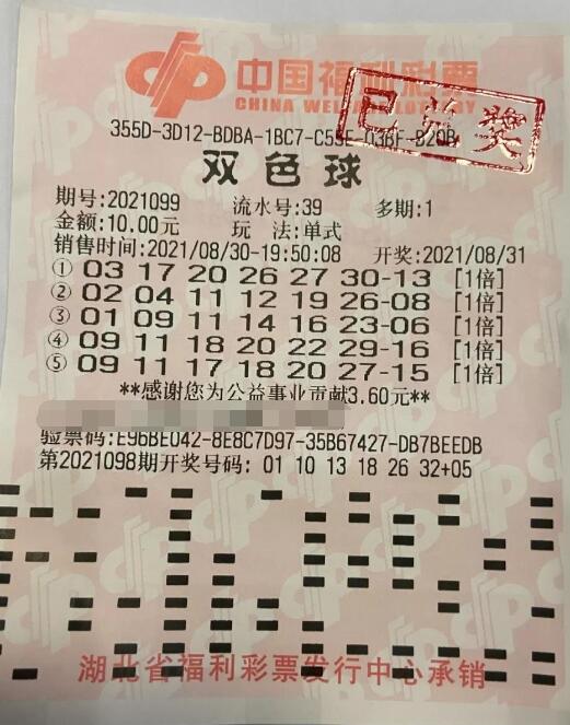湖北小伙中双色球794万：最大功臣是妻子
