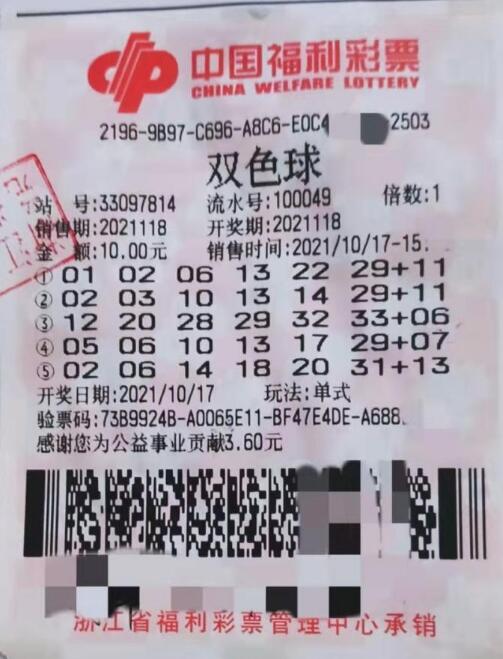 喜中846万 浙江90后小伙守号10个月邂逅双色球大奖