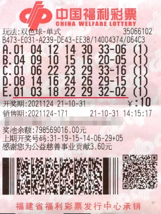 福建795万双色球大奖得主：奖金用来清空老婆双十一购物车