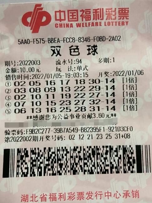 运气好还是能力强？湖北武汉男子三次中得双色球二等奖