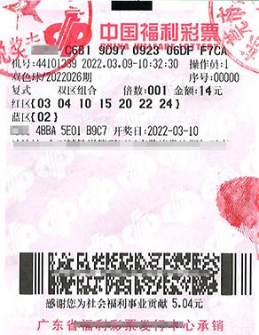 广东东莞彩民幸运中得双色球大奖753万